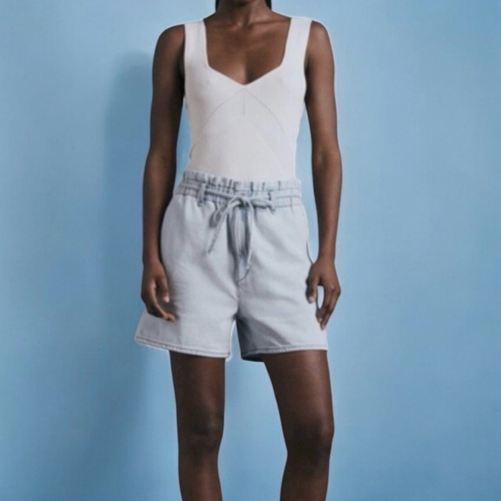 Rag & Bone Cotton/ Linen Blend High Rise Jean Shorts Size 23